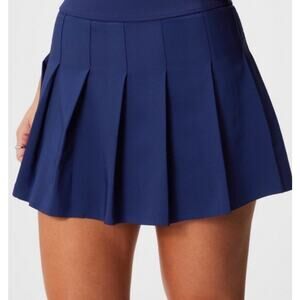 Fabletics Pleated Skirt With Built-In Short Golf Tennis Classic Navy Small NWT